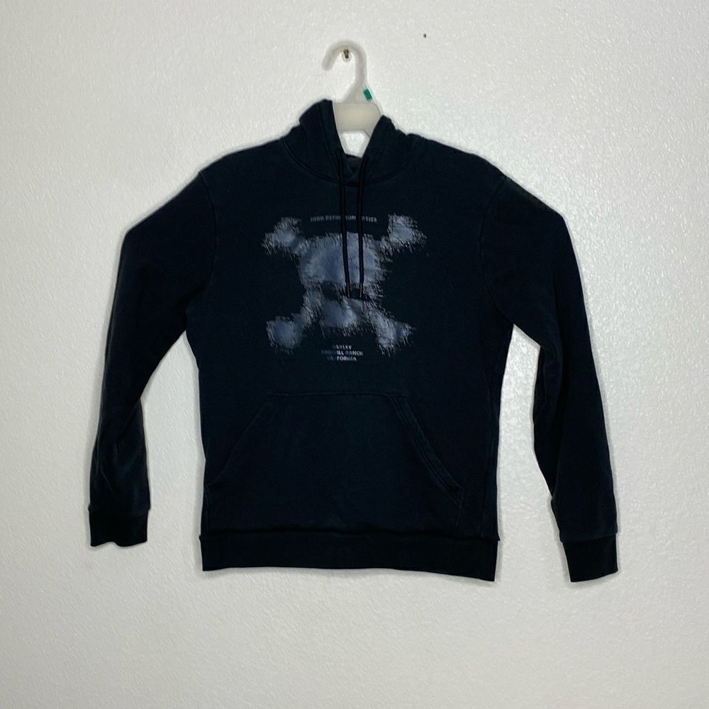 OAKLEY Men’s Pullover Black Skull Print Hoodie Size XS